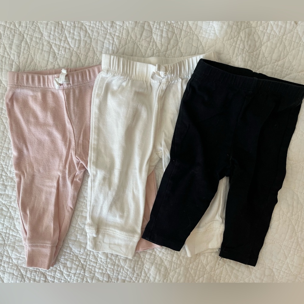Carters baby girl set of 3 pants bundle